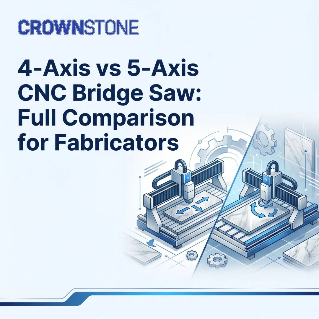 4-Axis vs 5-Axis CNC Bridge Saw: Full Comparison for Fabricators