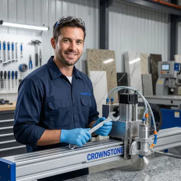 Crown Stone USA fabrication machinery service and support team at Clearwater facility