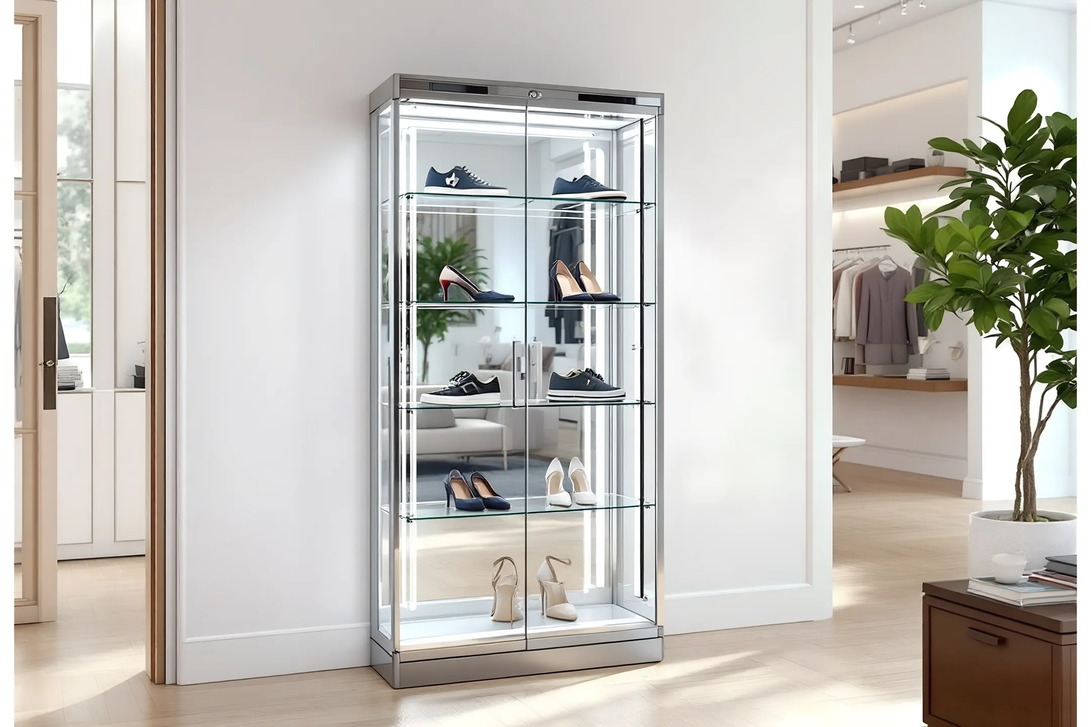 Glass Shoe Display Cases