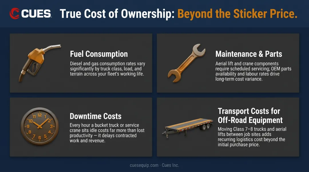 Construction truck total cost of ownership factors beyond purchase price breakdown
