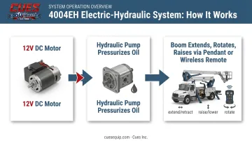 Auto Crane 4004EH electric-hydraulic power system flow diagram