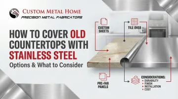 How to Cover Old Countertops with Stainless Steel: Options &amp; What to Consider