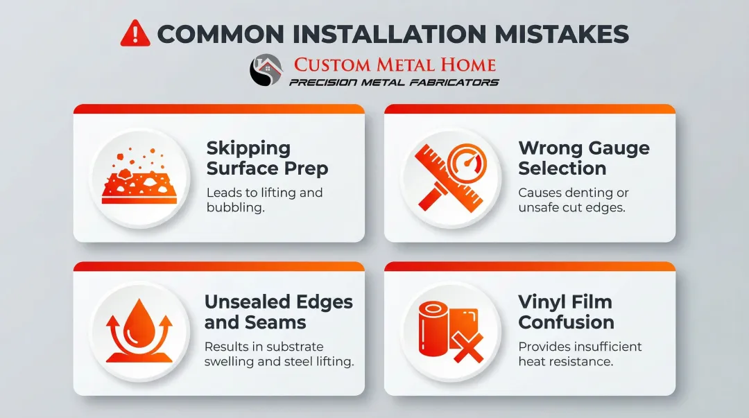 Four common stainless steel countertop overlay installation mistakes to avoid