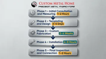 5-phase stainless steel countertop installation timeline from consultation to inspection