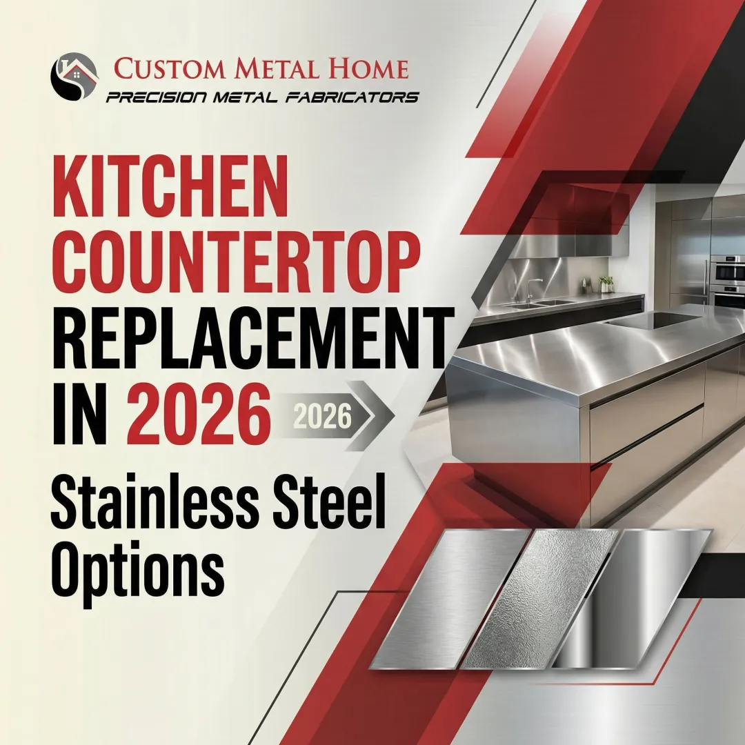 Kitchen Countertop Replacement in 2026 - Stainless Steel Options