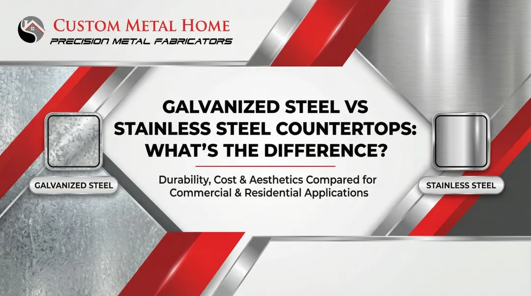 Galvanized Steel vs Stainless Steel Countertops: What's the Difference?