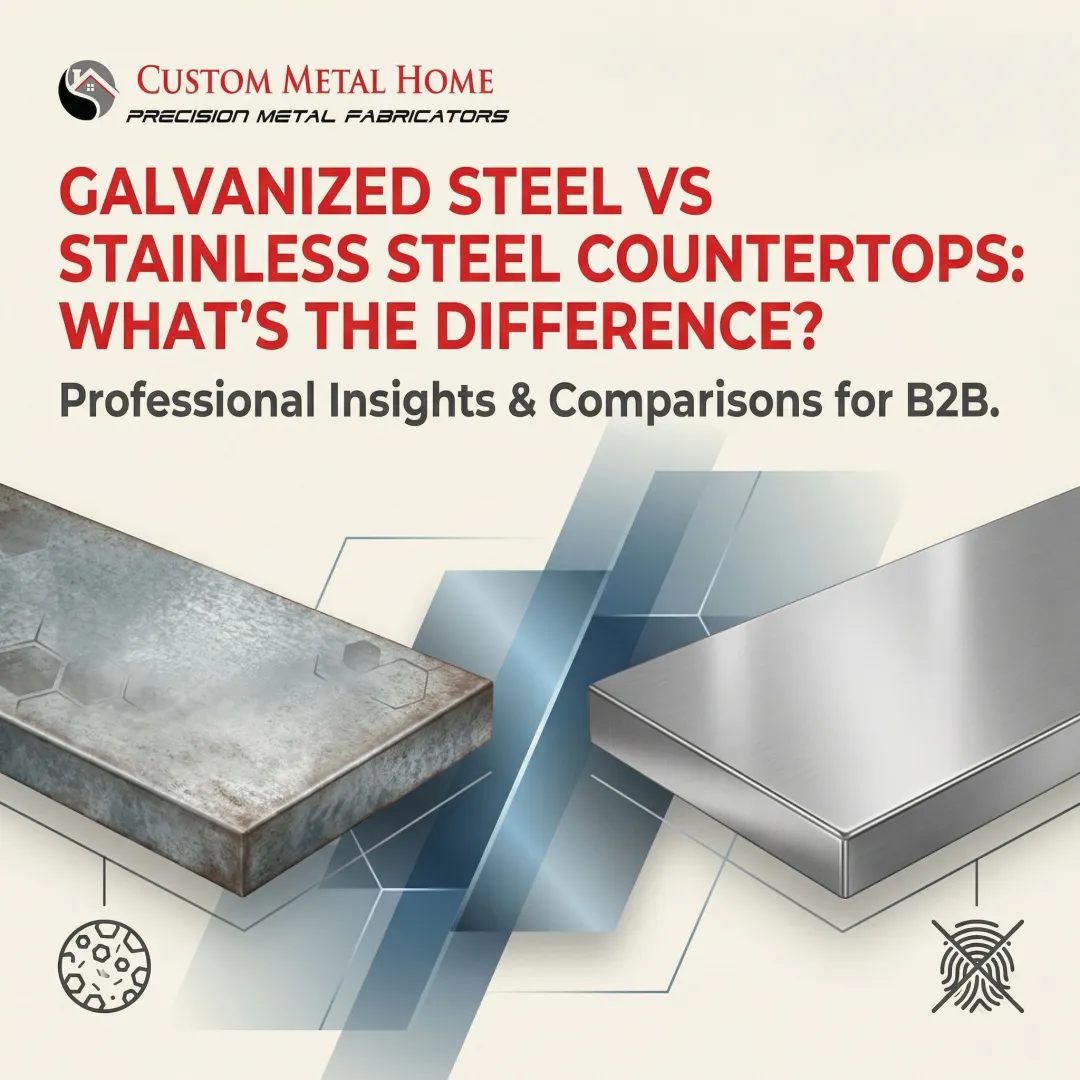 Galvanized Steel vs Stainless Steel Countertops: What's the Difference?
