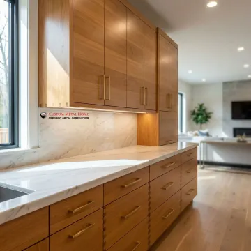 Custom cabinetry installation in a modern Pleasanton home kitchen