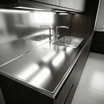 Custom stainless steel countertop installed in a modern Miami kitchen