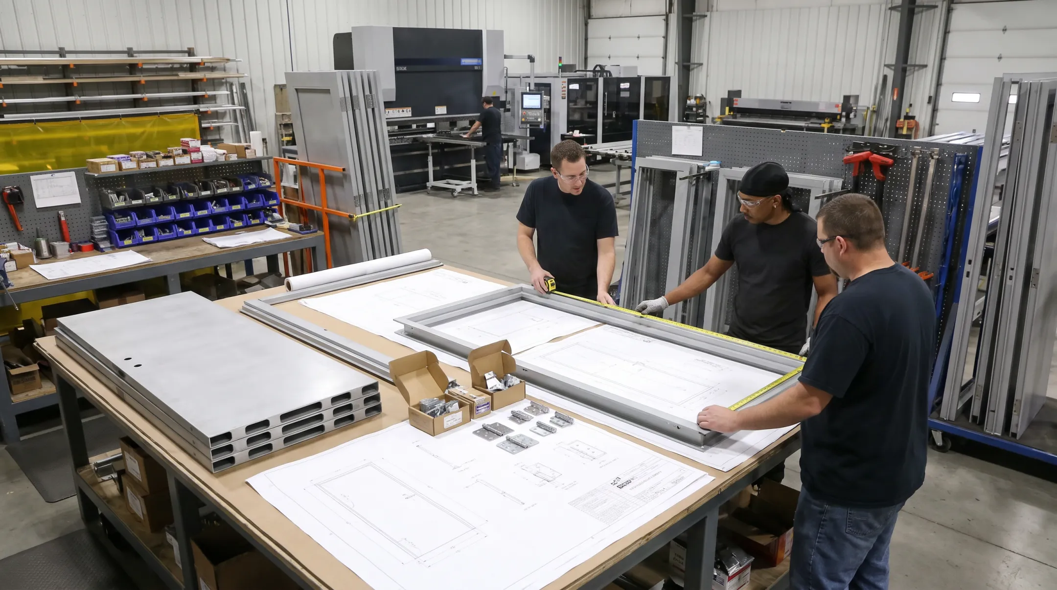 Commercial hollow metal door fabrication and frame coordination process