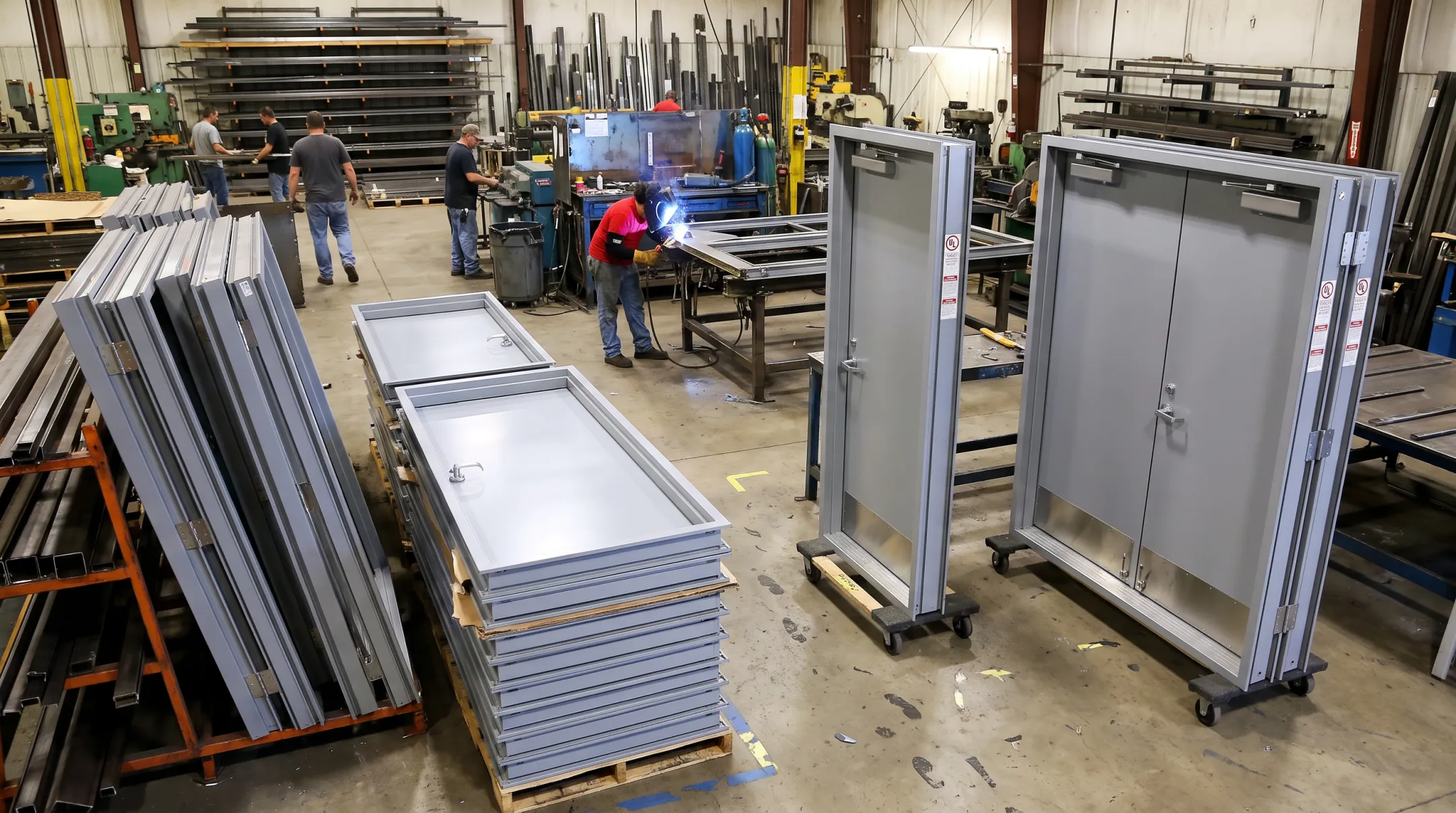 Custom Metal Products UL labeled hollow metal fire doors and frames