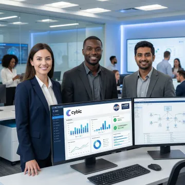 Government software developers working on secure custom applications for public sector agencies