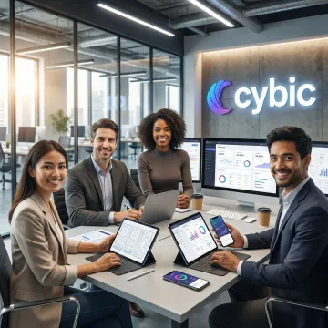 Enterprise mobile application development team working on secure, AI-integrated mobile platforms