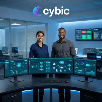 Enterprise AI system integration dashboard showing connected data pipelines and AI models