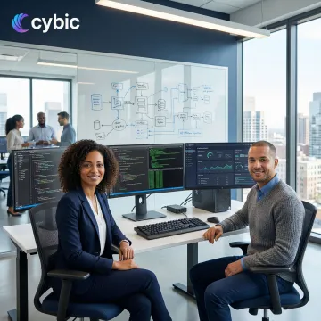 Expert software engineers collaborating on custom enterprise AI platform development