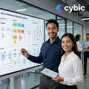 Step-by-step SAS to Databricks migration process on a project timeline board