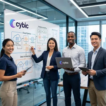 Data engineering team reviewing Databricks pipeline architecture and deployment workflow