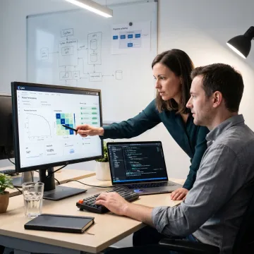Machine learning engineers developing AI models