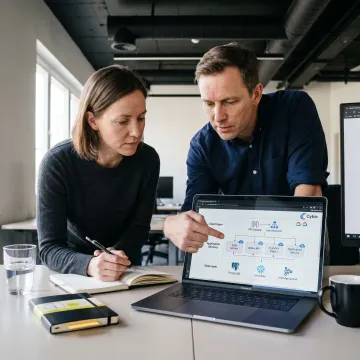 Engineers planning a custom .NET application