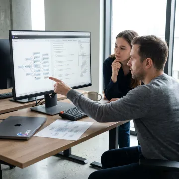 Engineers building a custom Java enterprise application