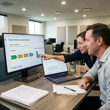 Healthcare RPA workflow automation dashboard