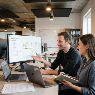 AI engineers planning manufacturing automation