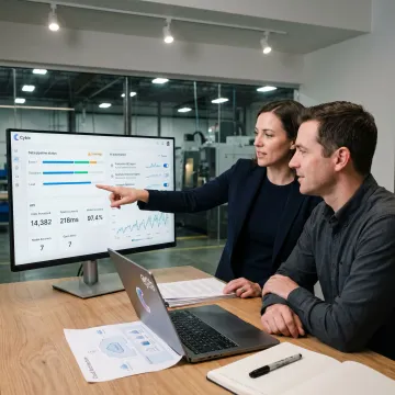 Defense manufacturing digital transformation dashboard