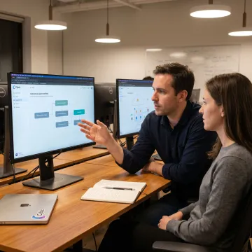 AI agent development team designing workflow automation