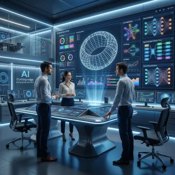 Enterprise team working with custom generative AI dashboard and data workflows