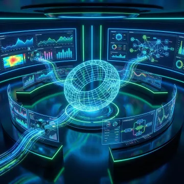 AI-powered robotic process automation bots executing enterprise workflows on digital screens