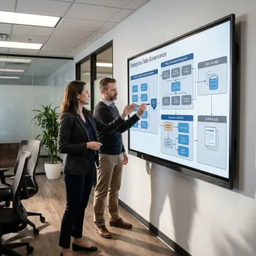 Consulting team mapping data governance process