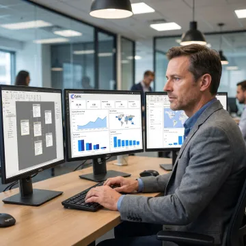 Power BI developer building enterprise dashboards
