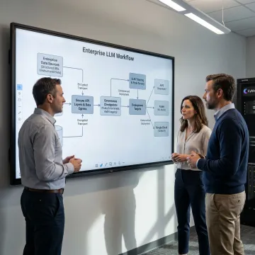 Engineers implementing enterprise generative AI workflows