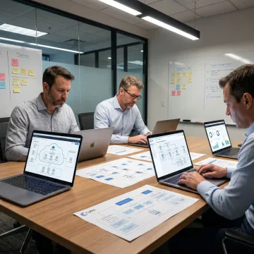 Data engineering team mapping enterprise data workflow