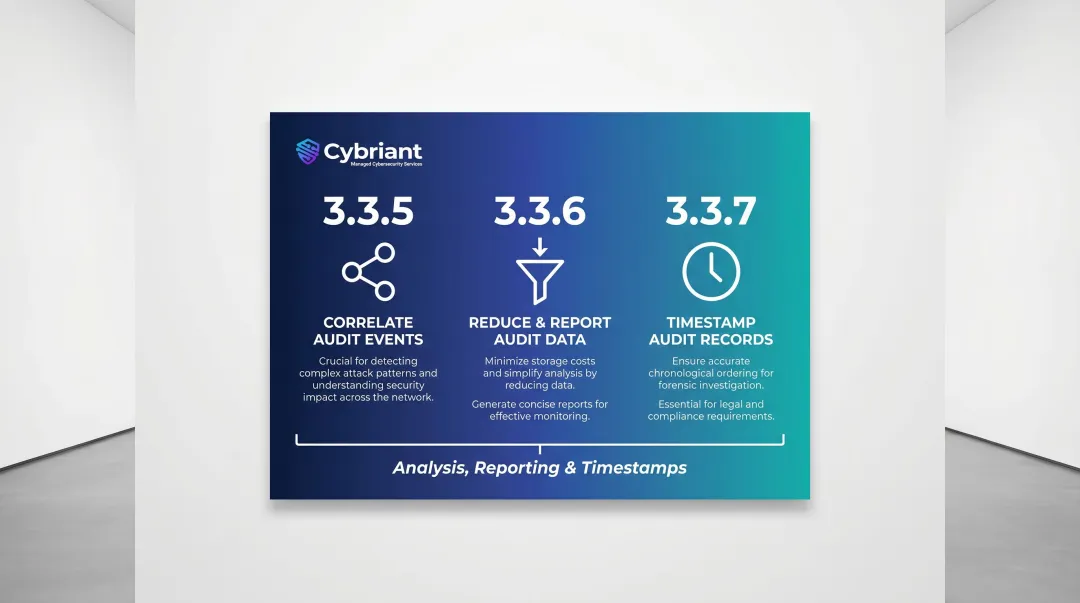 NIST 800-171 requirements 3.3.5 3.3.6 3.3.7 analysis reporting timestamp comparison table