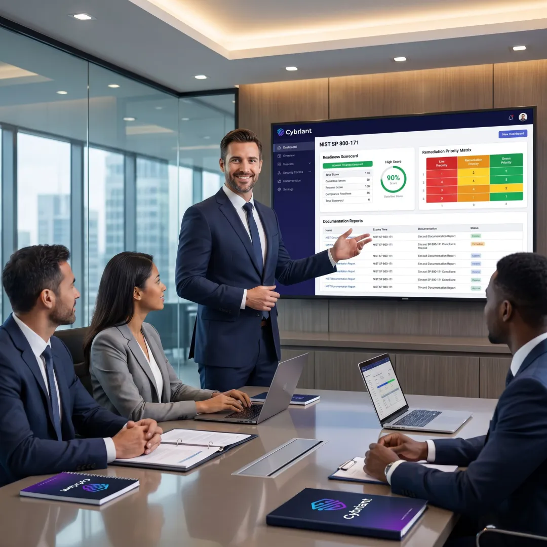 Consultant guiding a NIST assessment readiness review