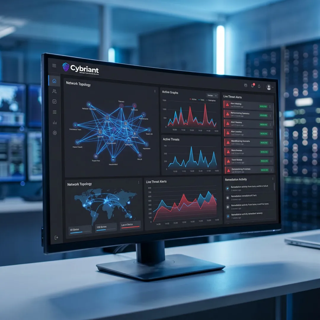 Managed detection and remediation cybersecurity dashboard