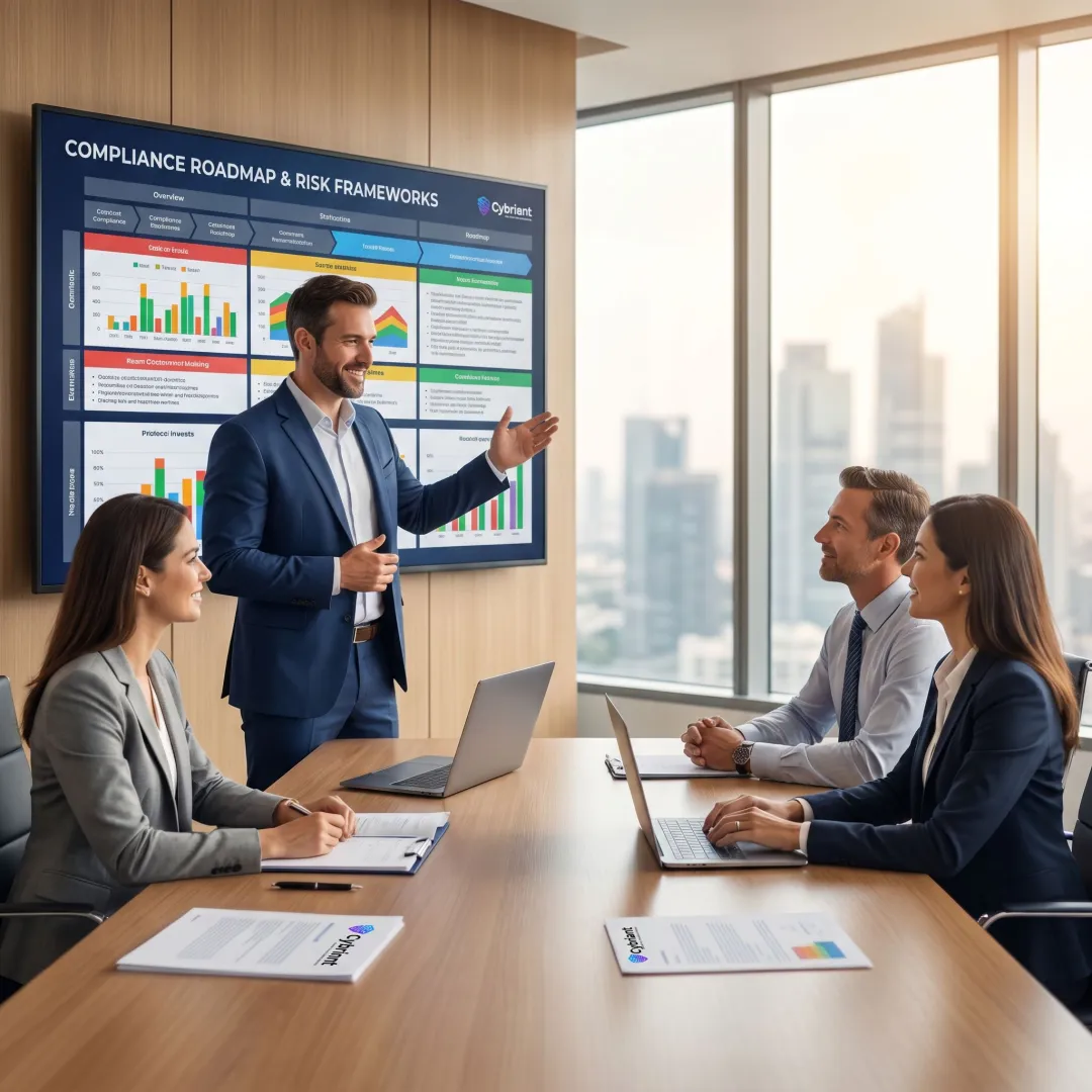 Security consultant explaining compliance roadmap
