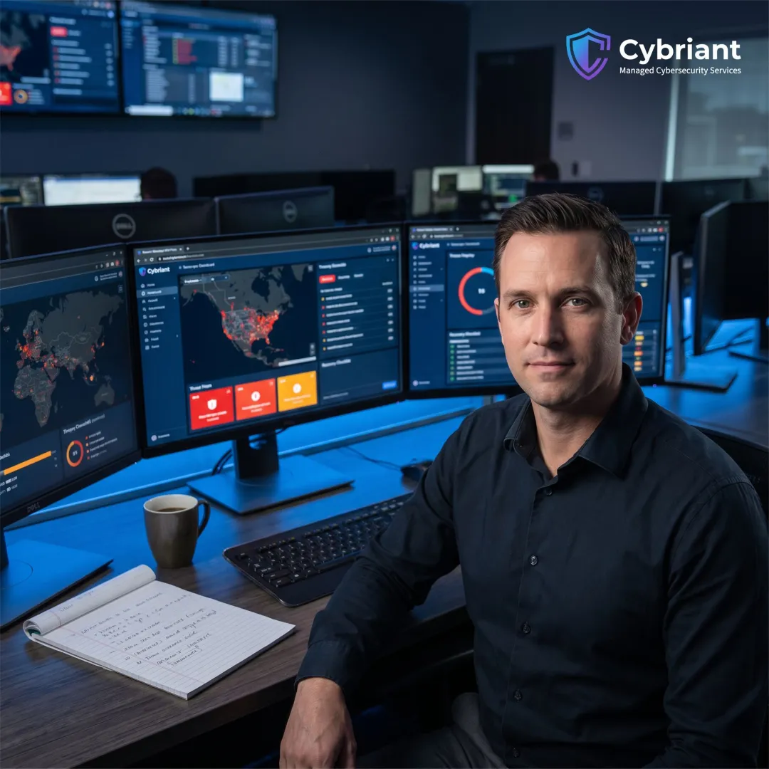 Analyst reviewing ransomware response plan