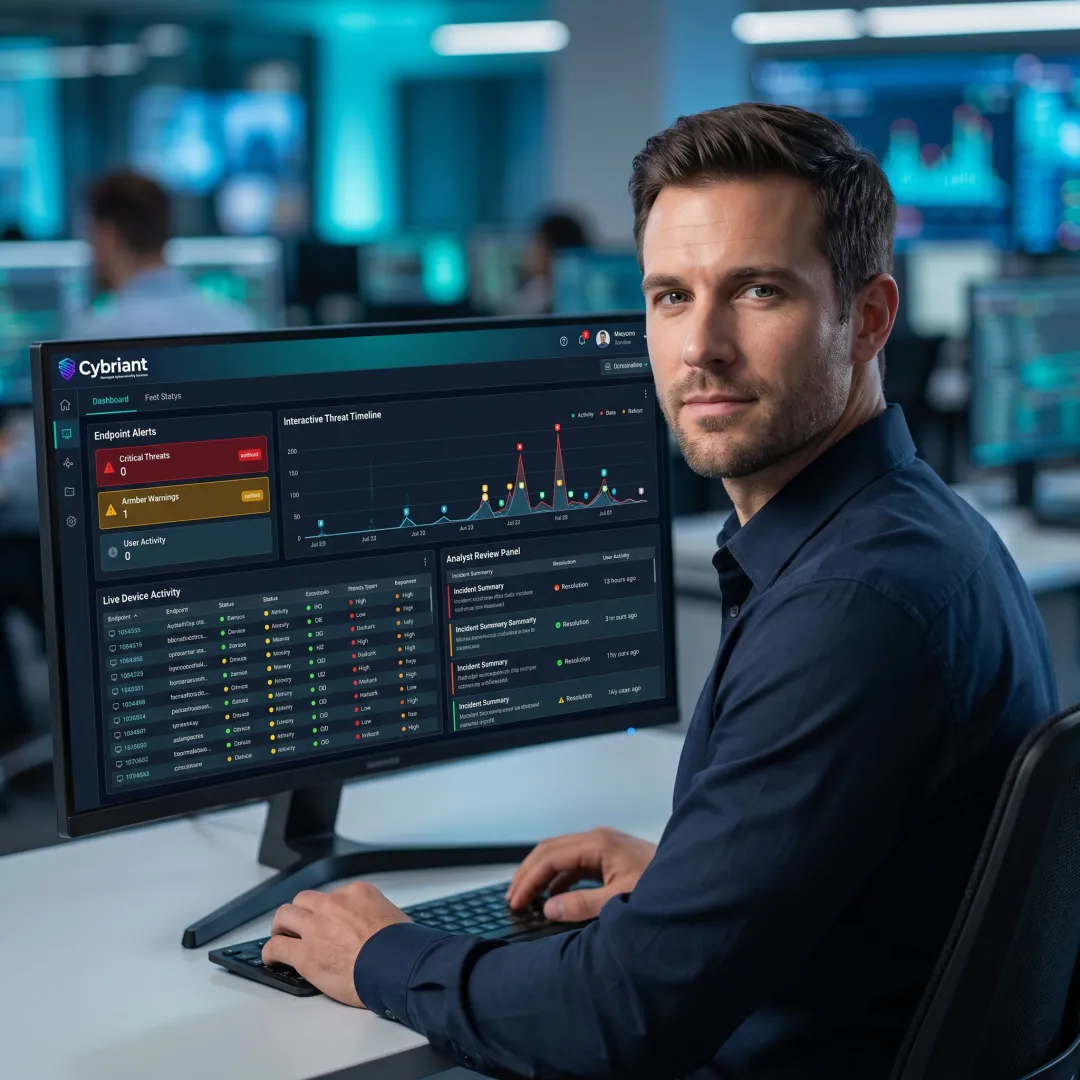 Endpoint security monitoring dashboard