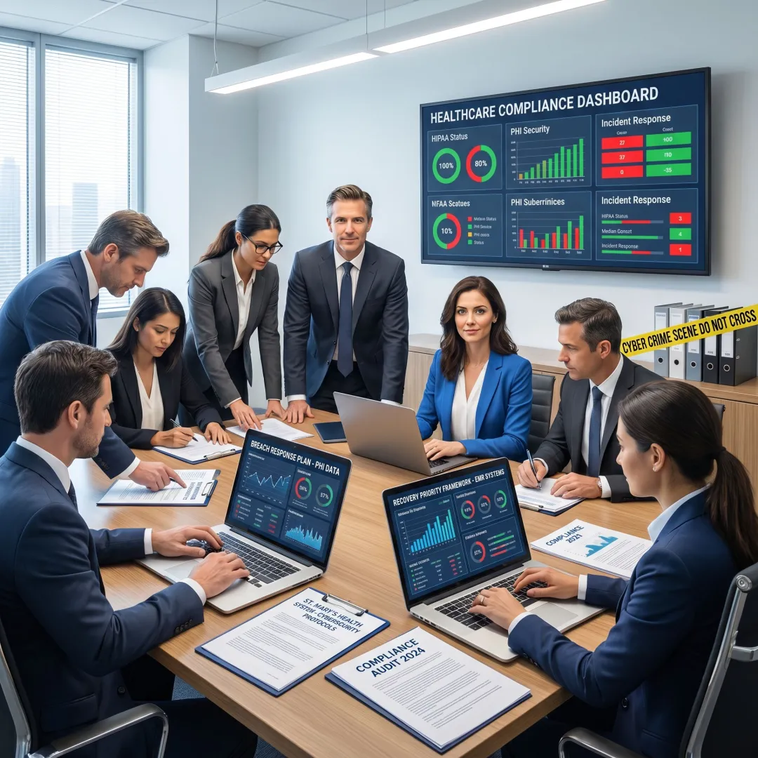 Healthcare breach response planning session