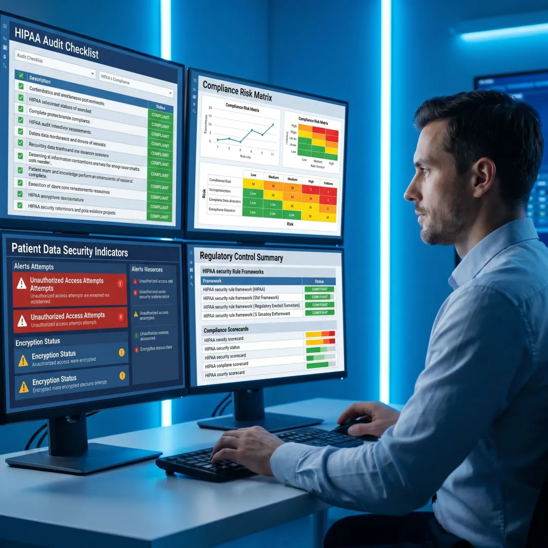 Security analyst supporting healthcare compliance management