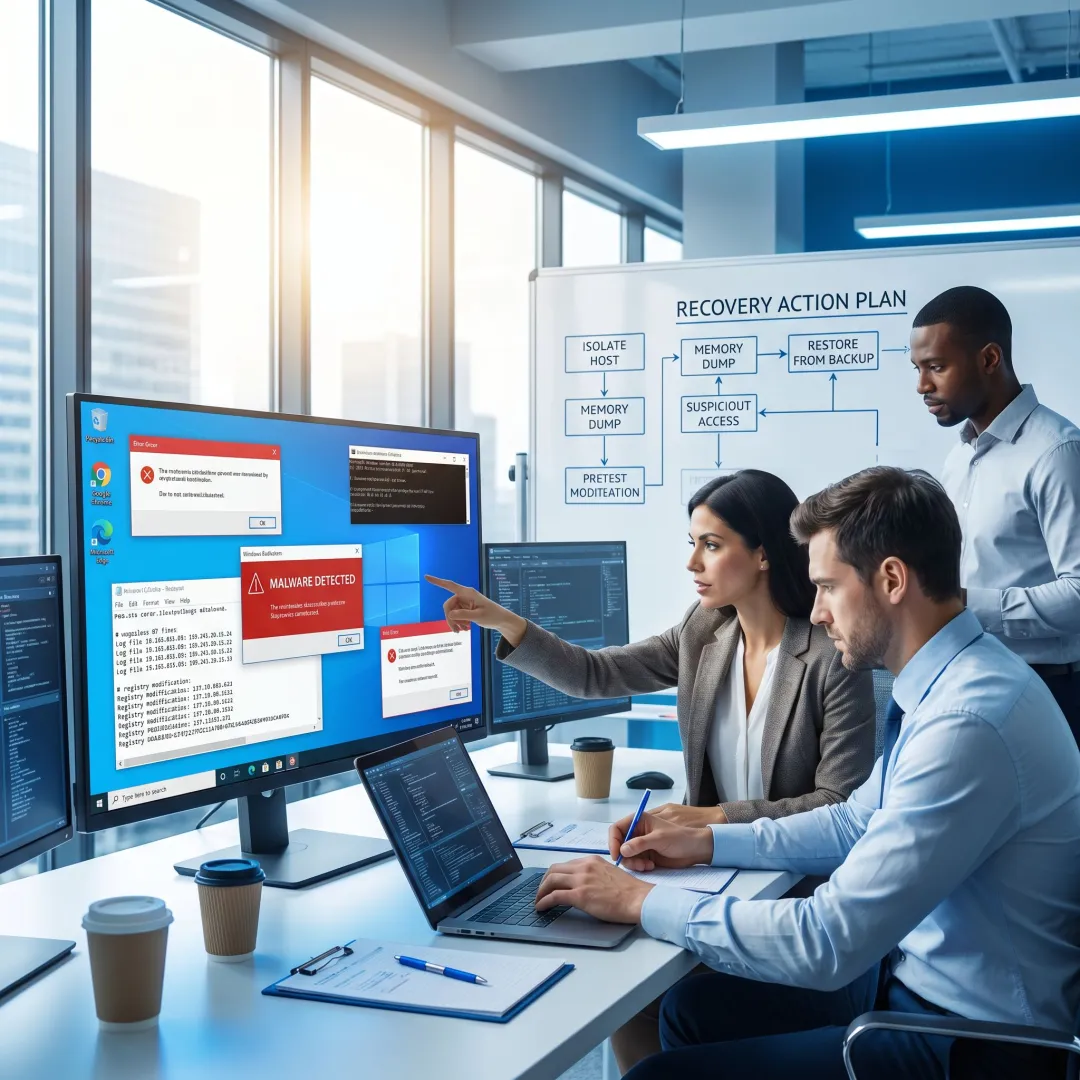 Windows forensic investigation and recovery planning