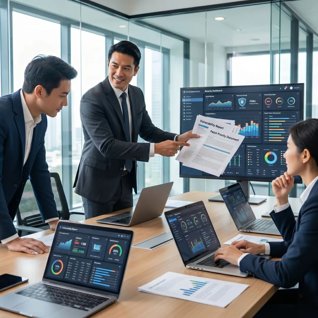 Security consultant planning patch management strategy