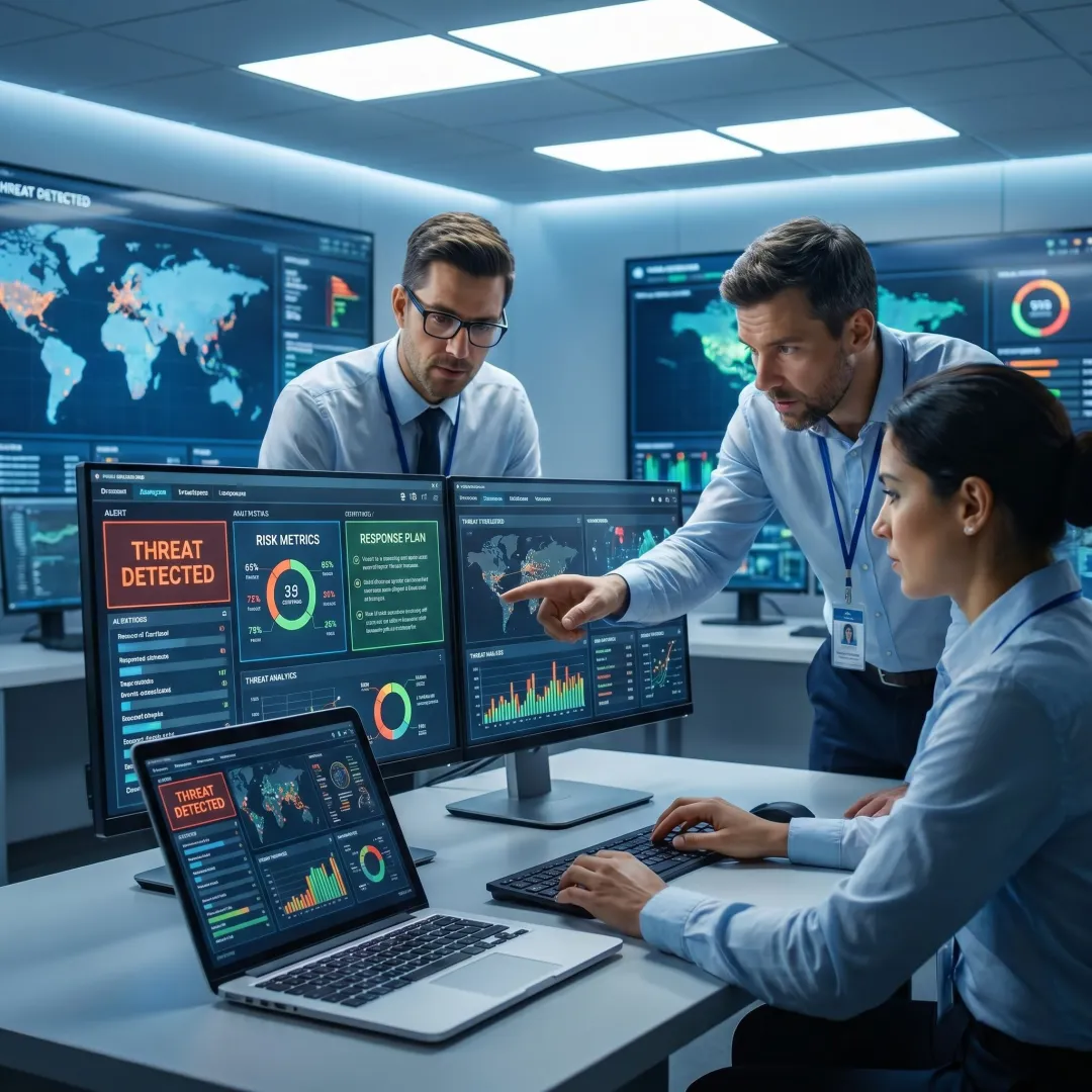 Managed cybersecurity team reviewing alerts