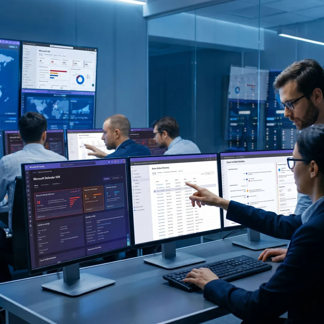 Microsoft 365 security monitoring dashboard