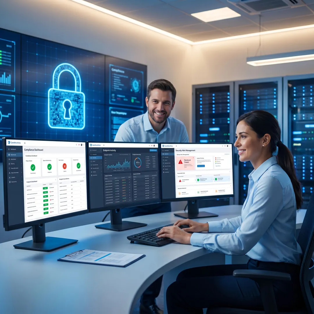 Managed cybersecurity team reviewing alerts