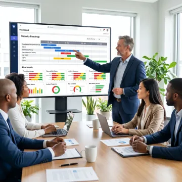 Virtual CISO leading a cybersecurity planning session