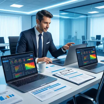 Security consultant analyzing penetration test results