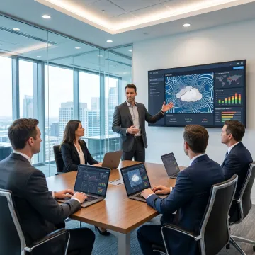 Consultant explaining penetration testing findings